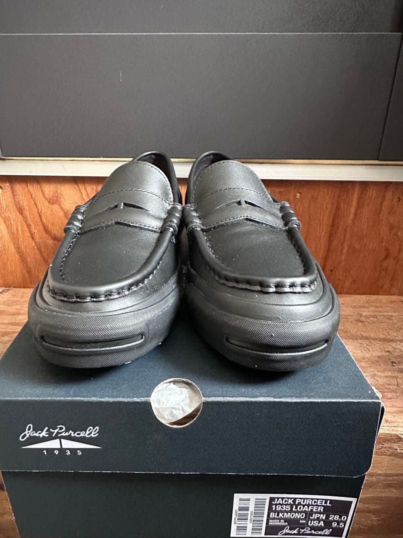 靴 JACK PURCELL 1935 BLACK LOAFER 28cm