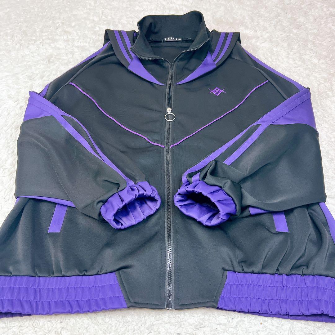 美品✨レフレム BIG切り替えセーラーカラージャージ パープル