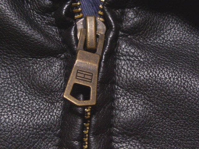 【大きい】2XL3XL日本サイズ位トミーヒルフィガーUS本革調レザージャケット茶