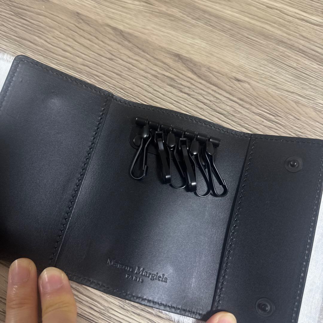 お値下げ12/31までMaison Margiela ブラックレザーキーケース
