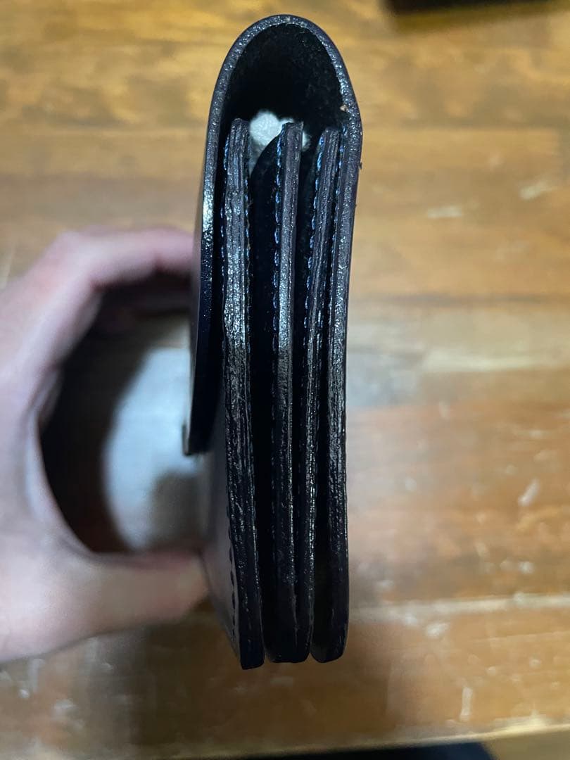 DIGAWEL ギャルソンパース　ネイビー　レザー　財布