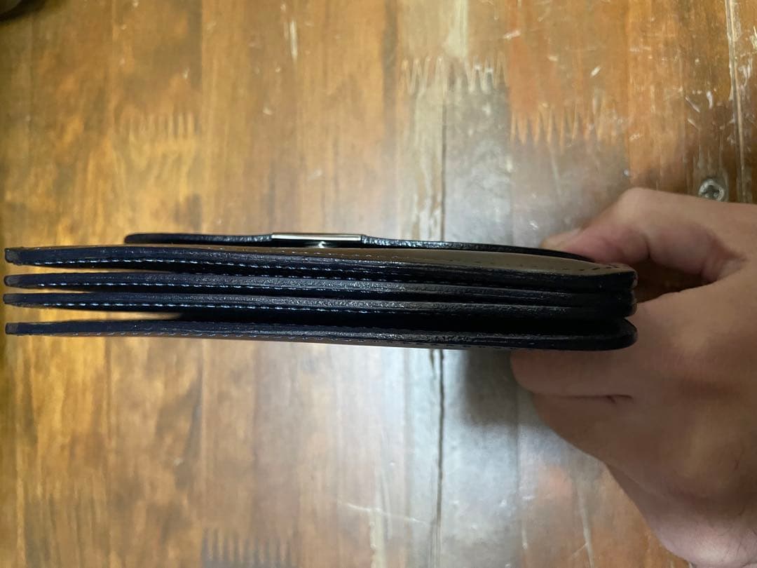 DIGAWEL ギャルソンパース　ネイビー　レザー　財布