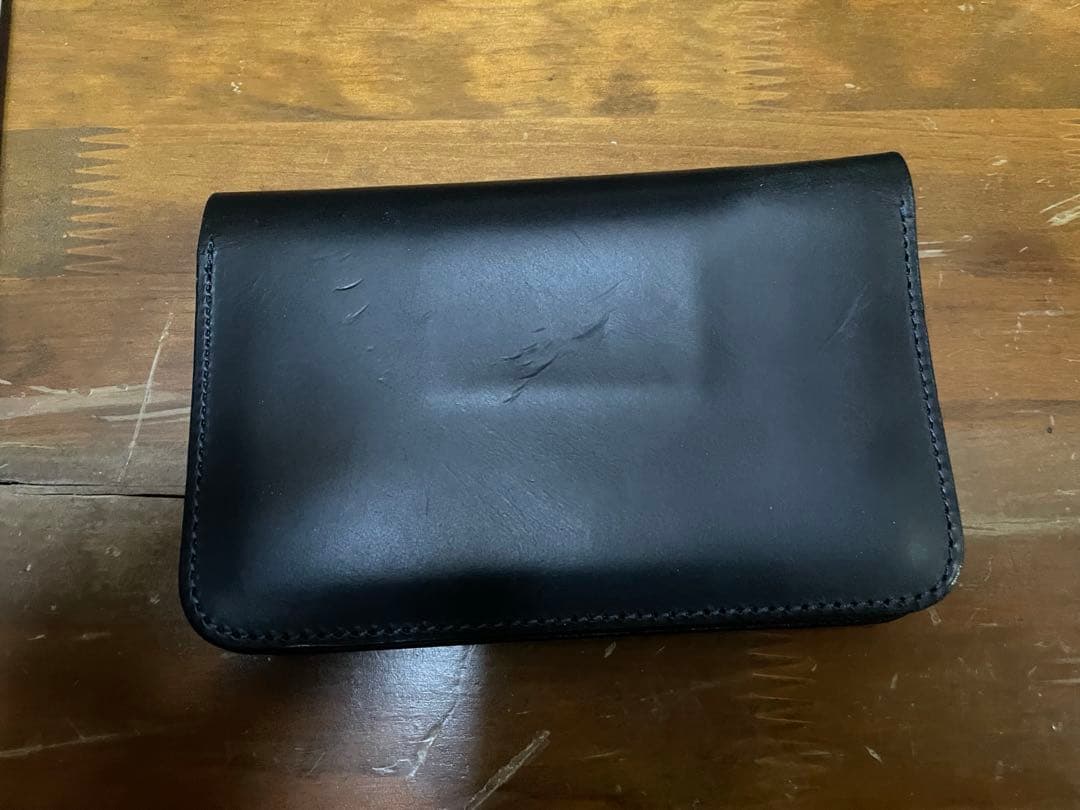 DIGAWEL ギャルソンパース　ネイビー　レザー　財布