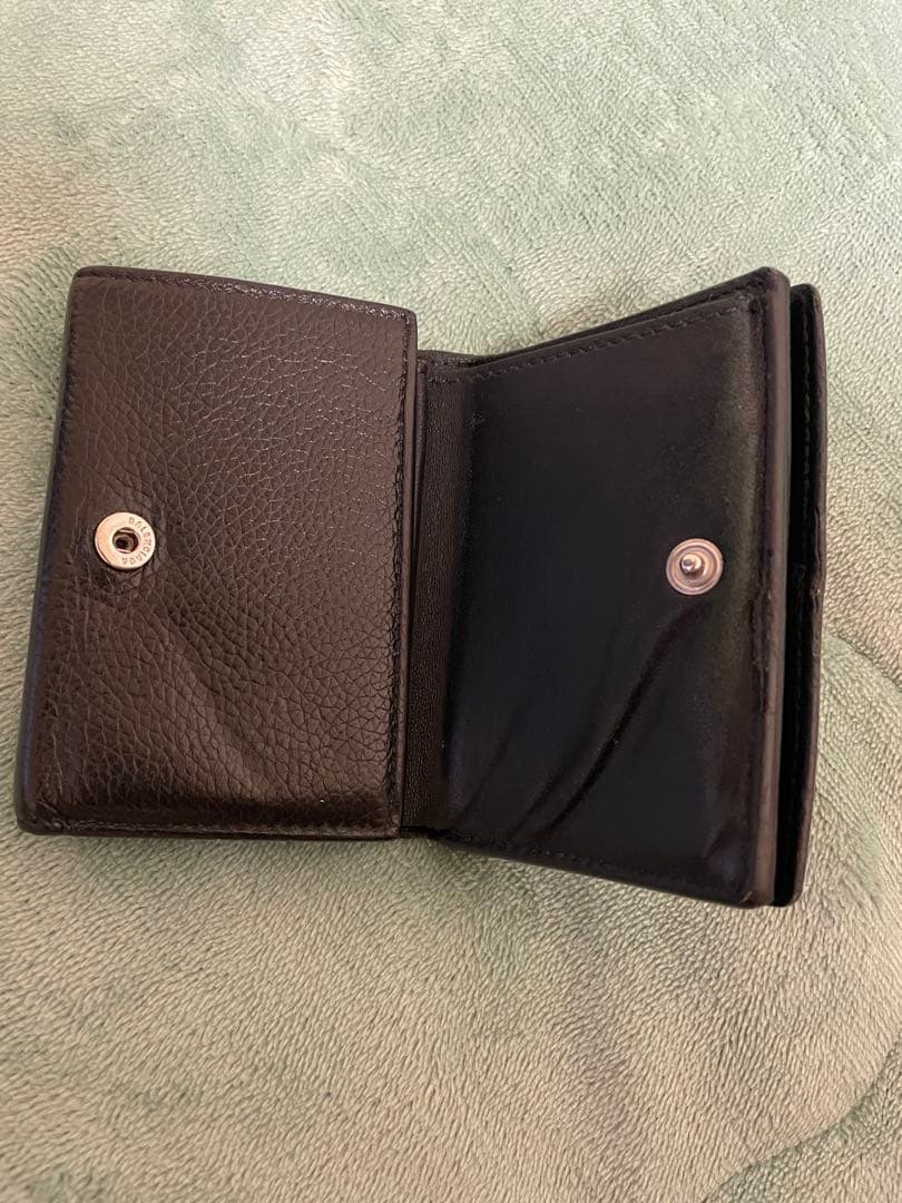 BALENCIAGA バレンシアガ ブラック 三つ折り財布 箱付き