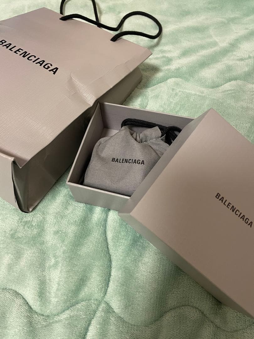 BALENCIAGA バレンシアガ ブラック 三つ折り財布 箱付き