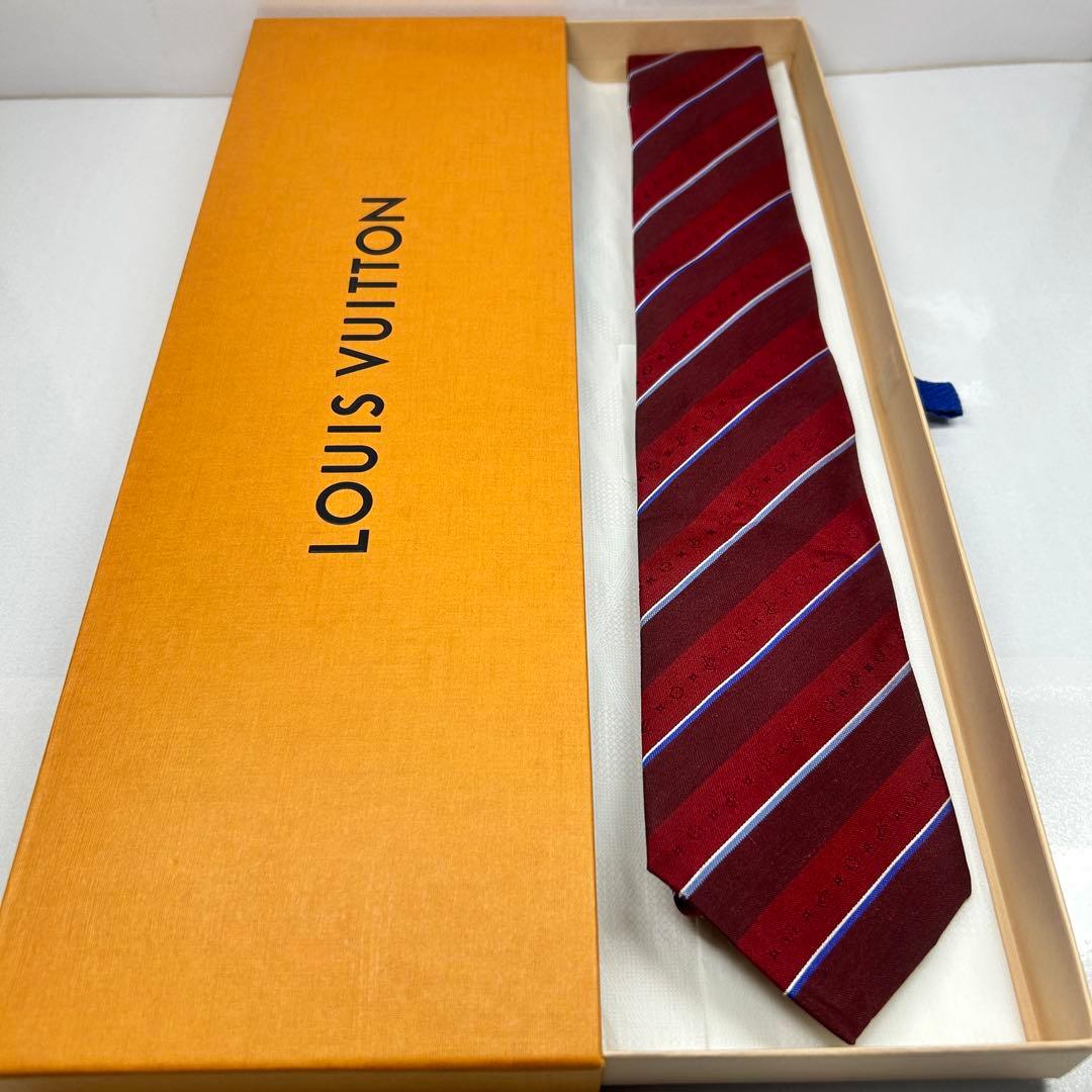 LOUIS VUITTON ルイヴィトン 美品 現行タグ ネクタイ モノグラム
