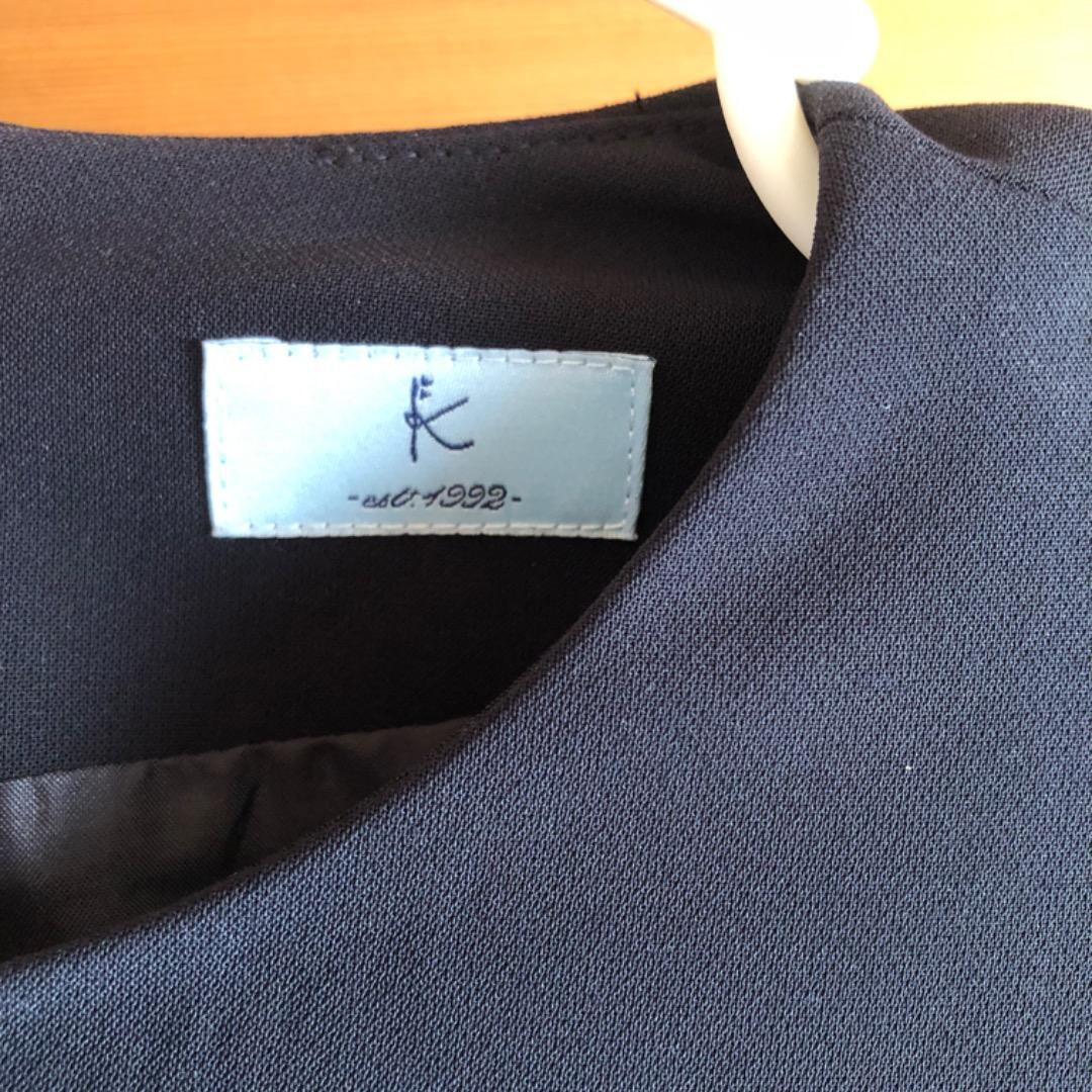 着用１回のみ　美品　組曲　セレモニー　フォーマル　ワンピース　ネイビー