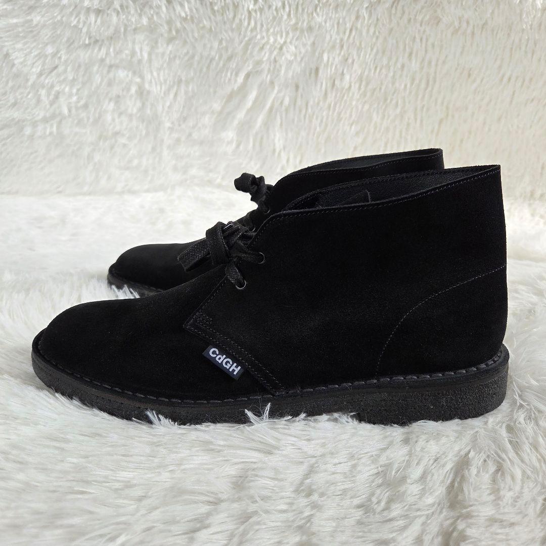 COMME des GARCONS　ブラック スエード チャッカブーツ　27