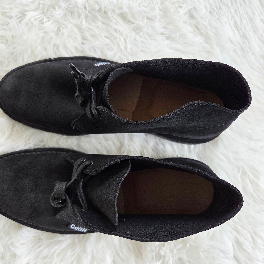 COMME des GARCONS　ブラック スエード チャッカブーツ　27