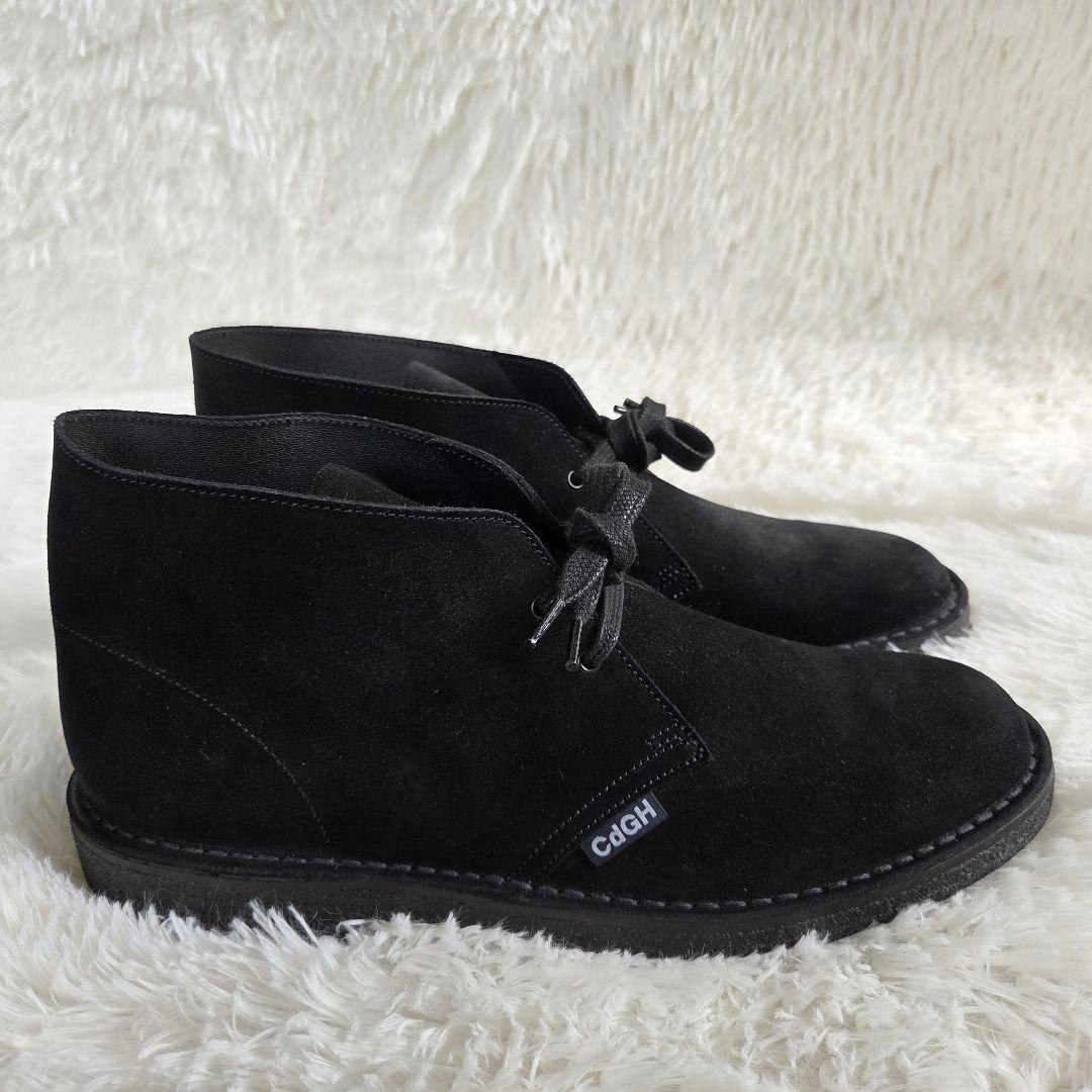 COMME des GARCONS　ブラック スエード チャッカブーツ　27