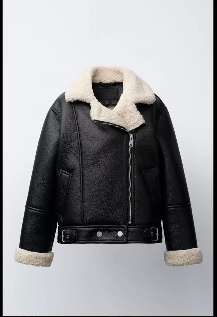 Zara ダブルフェイスバイカージャケット 164cm