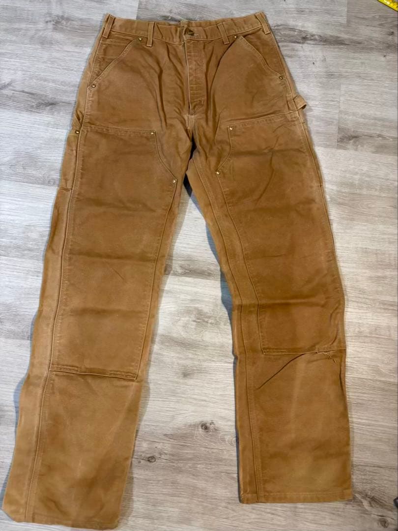 369 Carhartt B01 ダブルニー USA製 キャメル フェード