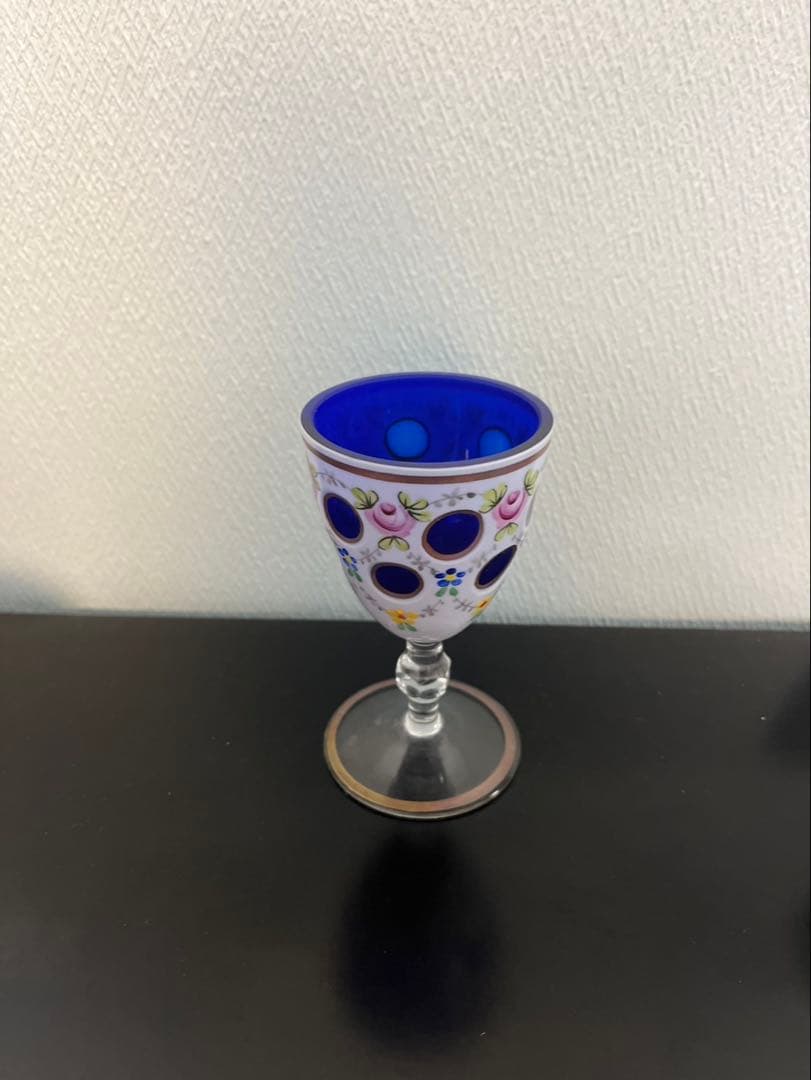 チェコ/未使用品/ボヘミアングラス/希少/カラフルガラスグラス/デキャンタセット