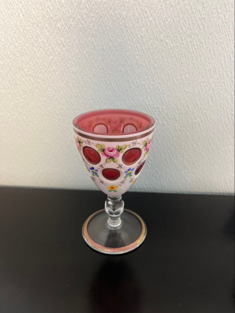 チェコ/未使用品/ボヘミアングラス/希少/カラフルガラスグラス/デキャンタセット