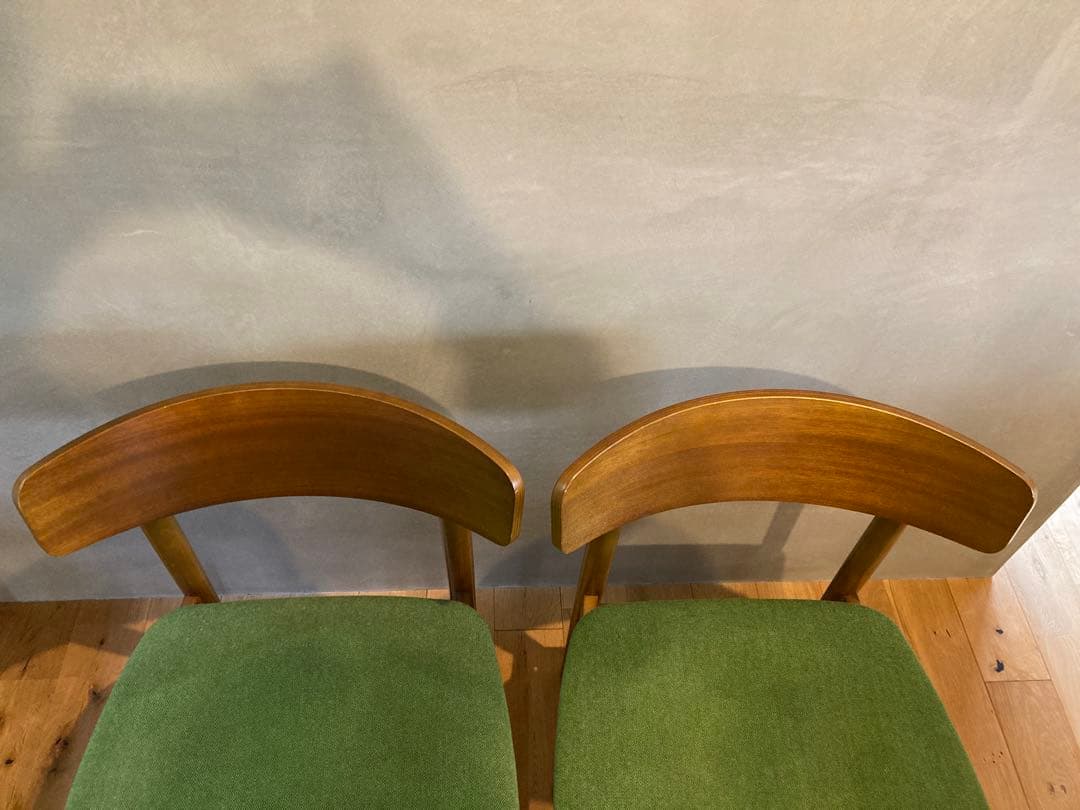 カリモク60 ダイニングチェア Tチェア タープグリーン 2脚セット