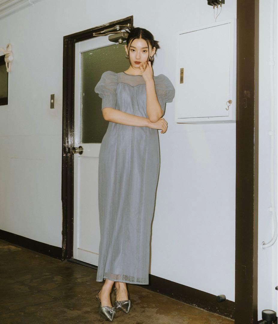 【美品】niana ANDRESD　アンドレスド レタリングレースドレス　結婚式