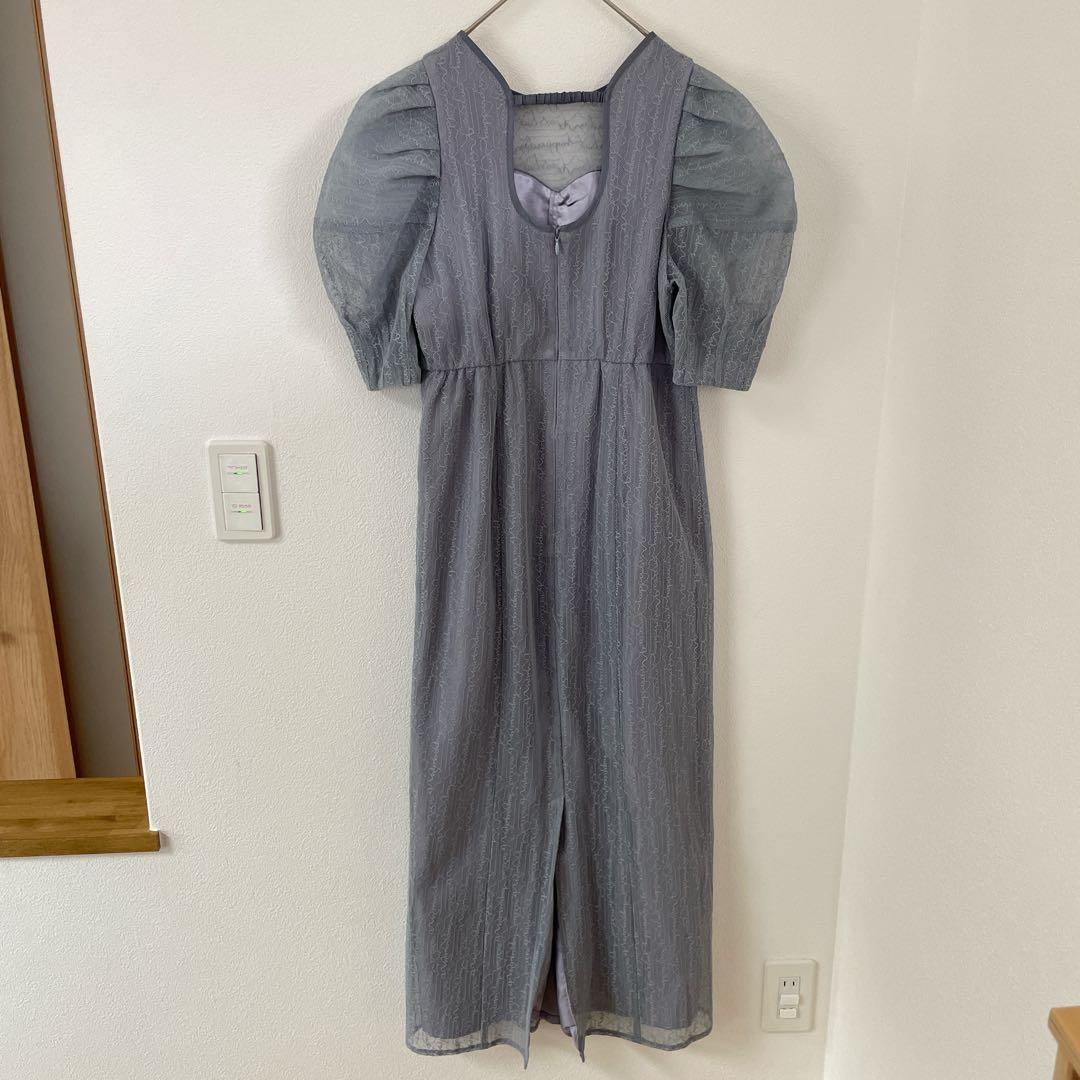 【美品】niana ANDRESD　アンドレスド レタリングレースドレス　結婚式