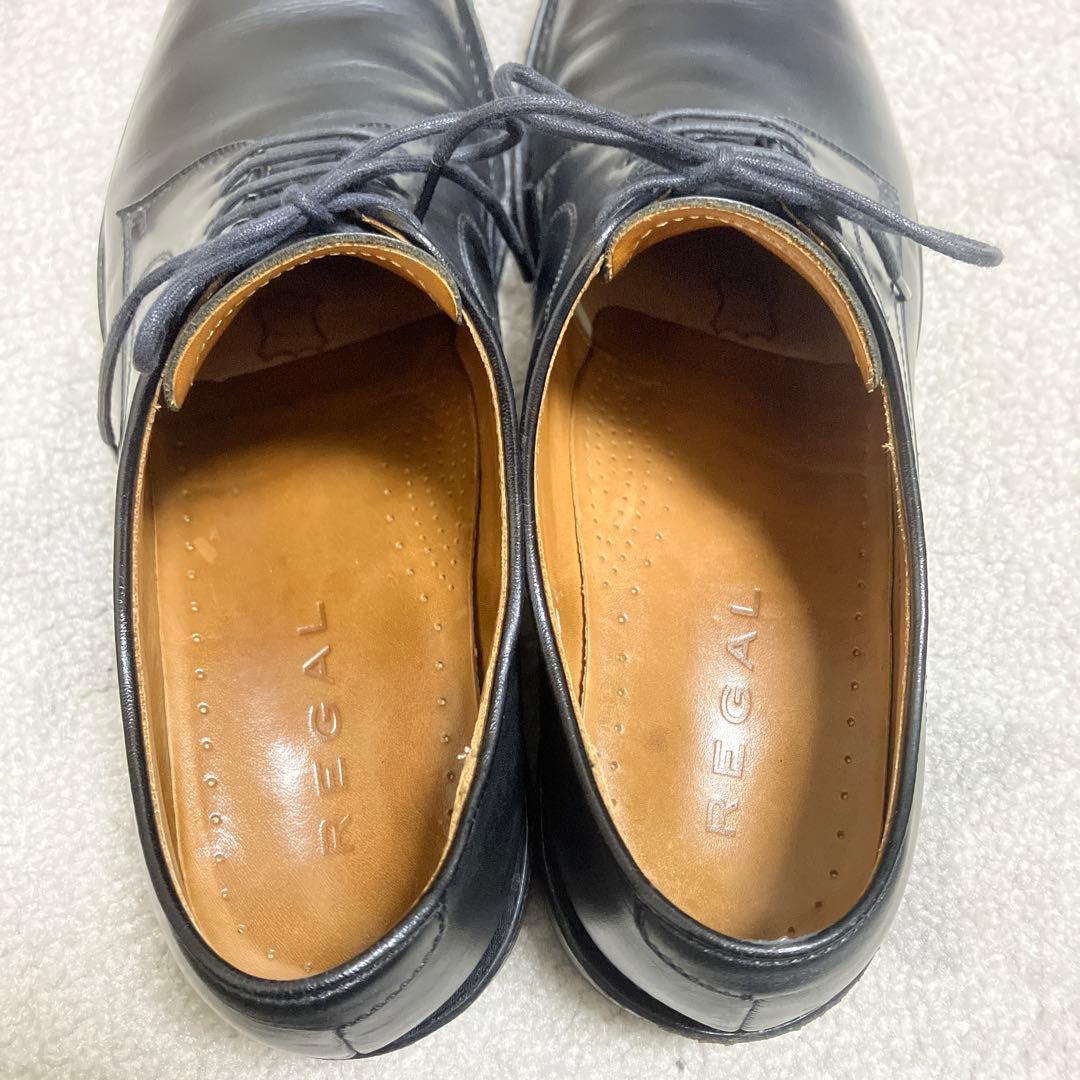 【リーガル】REGAL プレーントゥ415R 外羽 ブラック 27cm