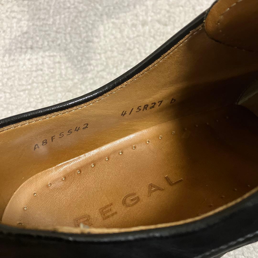 【リーガル】REGAL プレーントゥ415R 外羽 ブラック 27cm