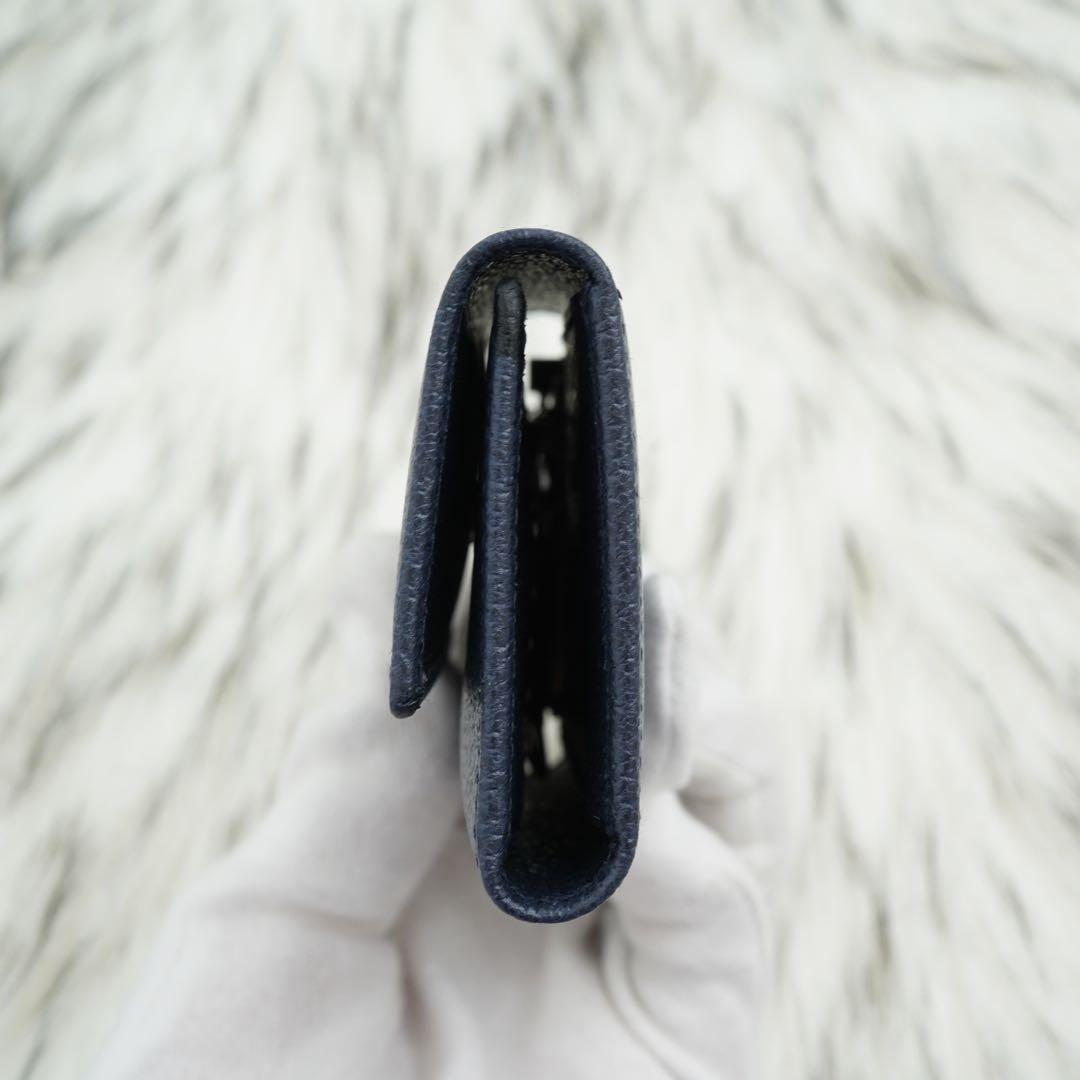 未使用品　箱付き　BVLGARI ブルガリ　キーケース　ネイビー　金具シール付き