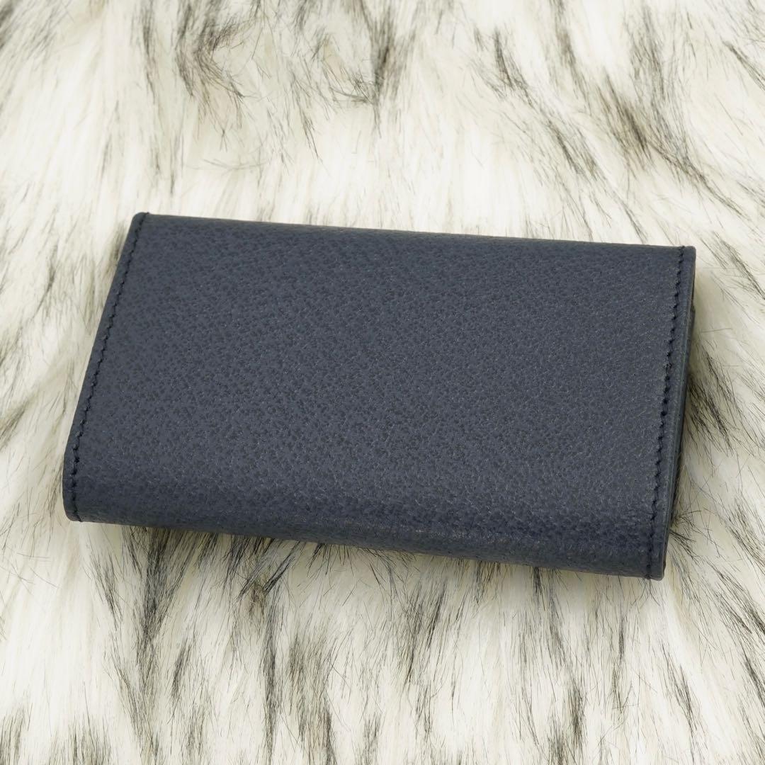 未使用品　箱付き　BVLGARI ブルガリ　キーケース　ネイビー　金具シール付き