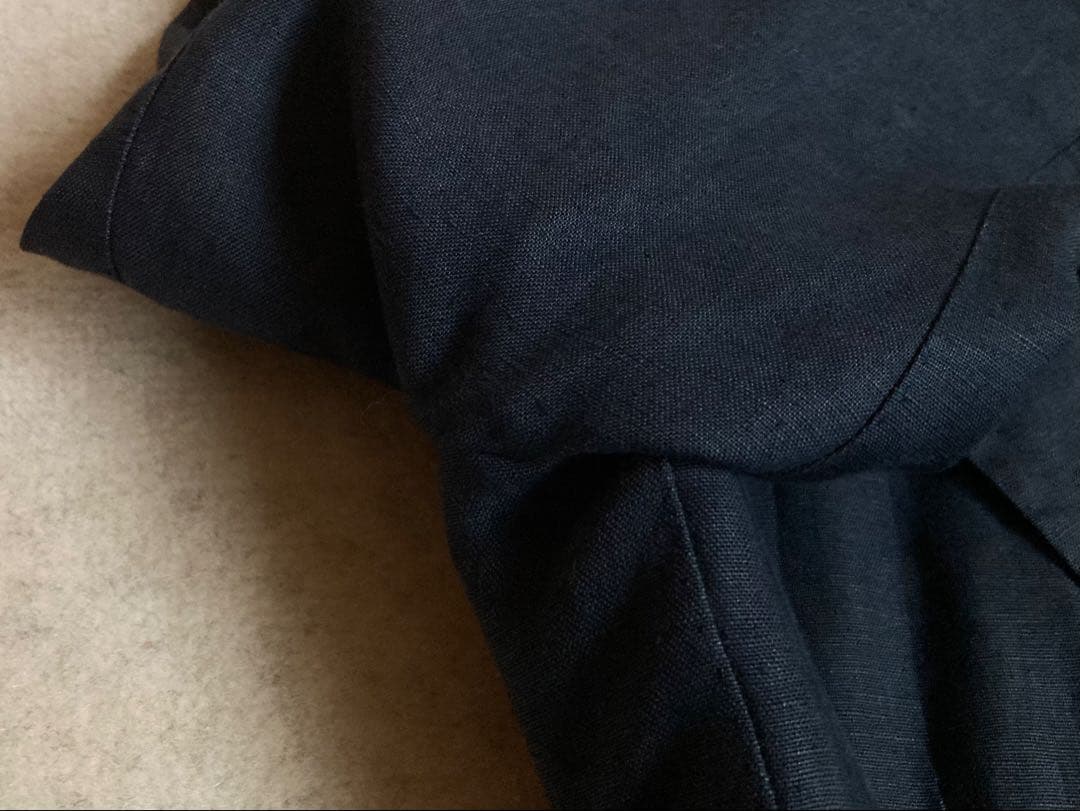 アルフォンソシリカ テーラードジャケット 44 ネイビー 麻