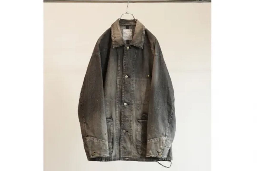 ANCELLM アンセルム DENIM COVERALL BLACK 25ss