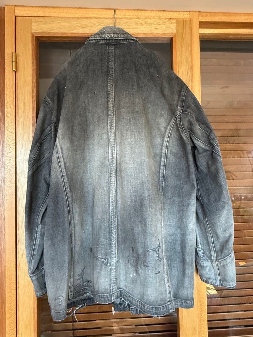 ANCELLM アンセルム DENIM COVERALL BLACK 25ss