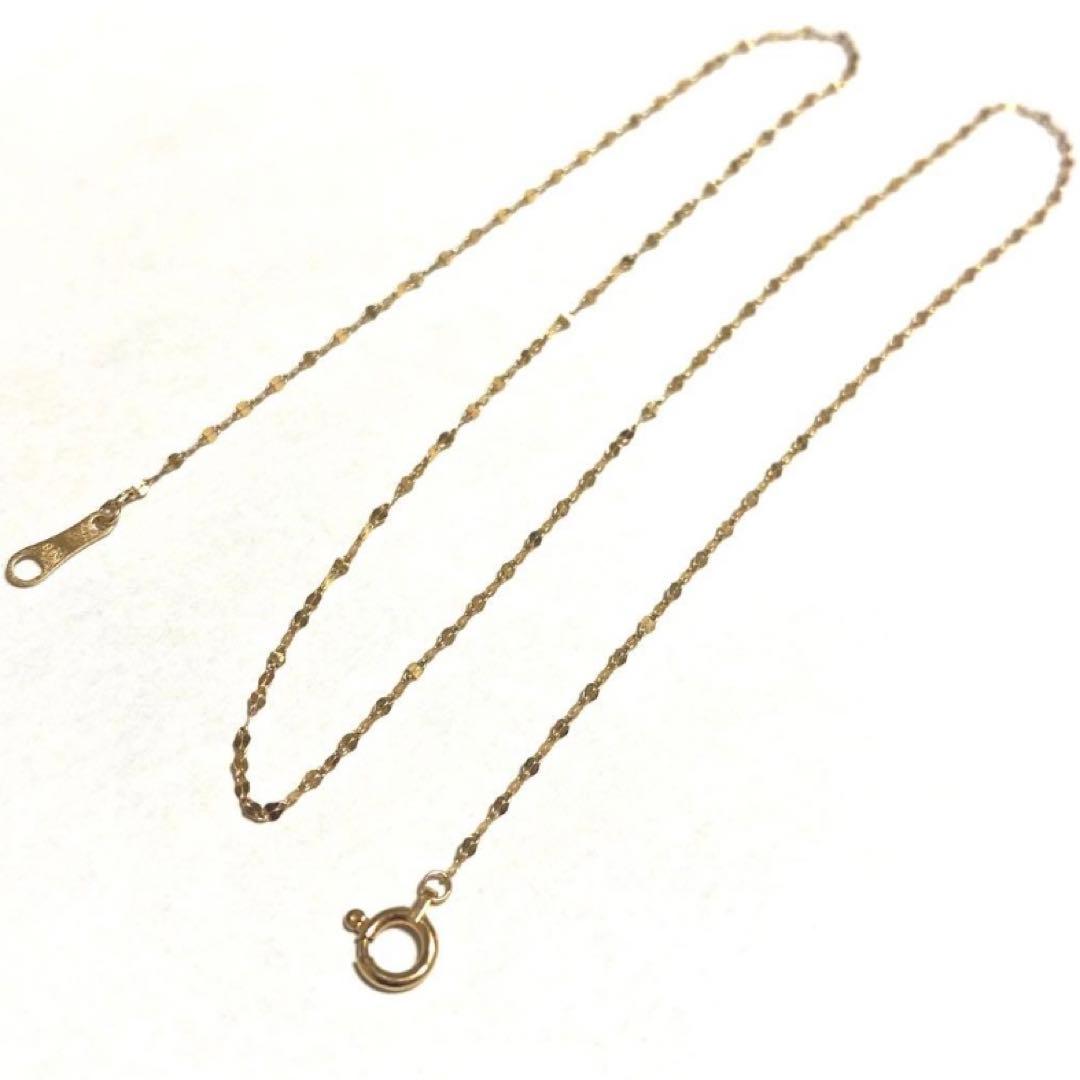 K18 ペタルチェーンネックレス