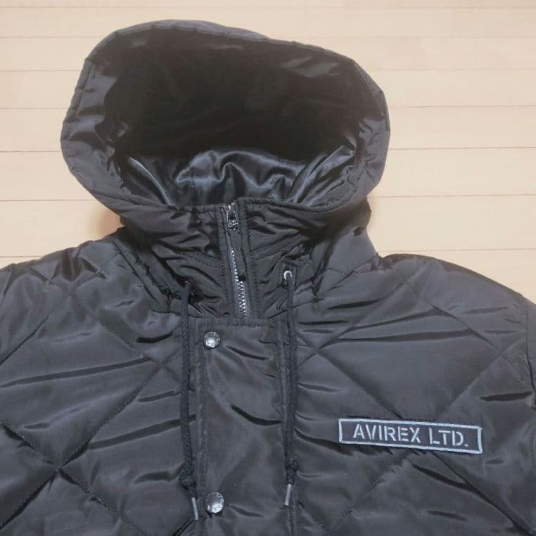 アヴィレックス AVIREX LTD. ブラックキルティングジャケット XL