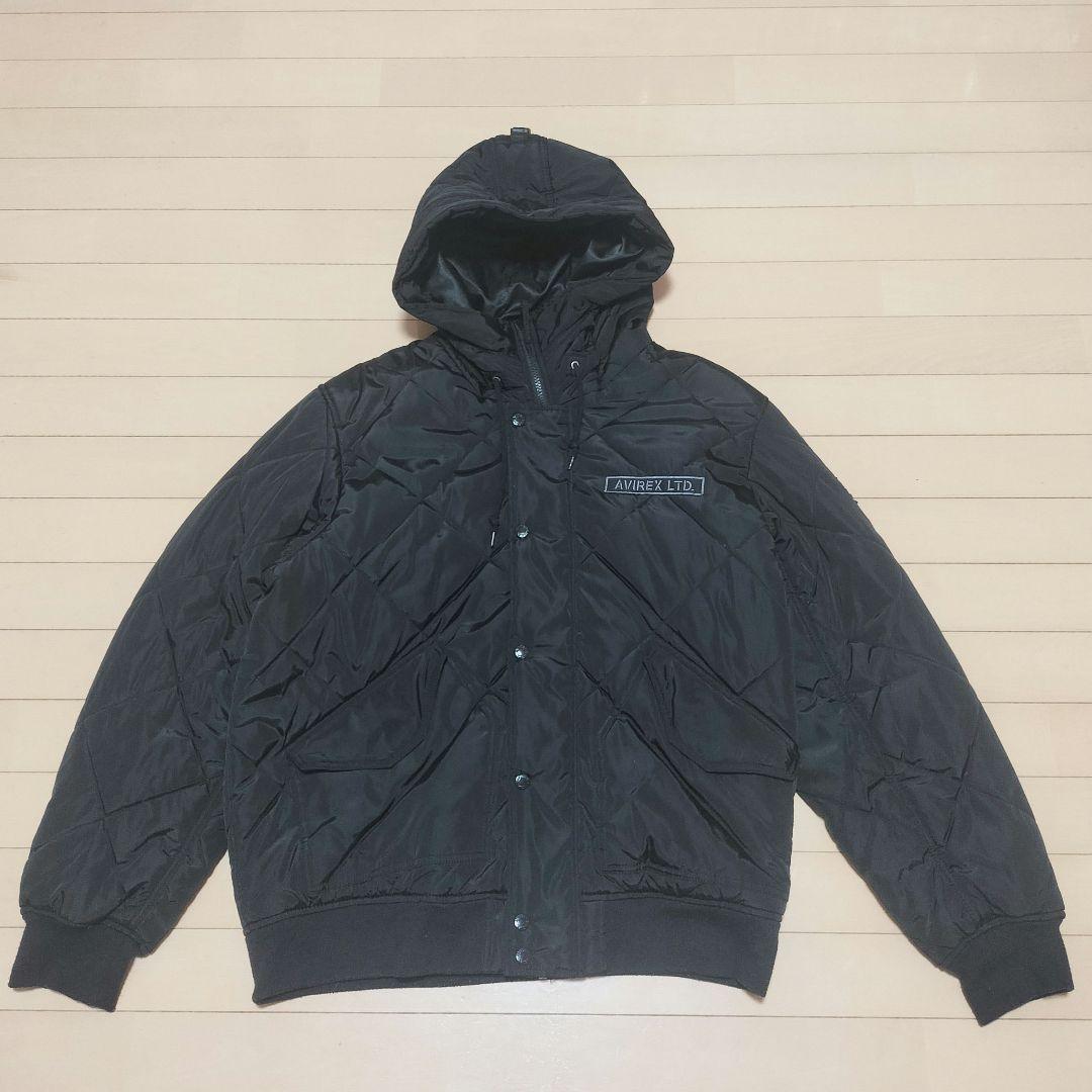 アヴィレックス AVIREX LTD. ブラックキルティングジャケット XL