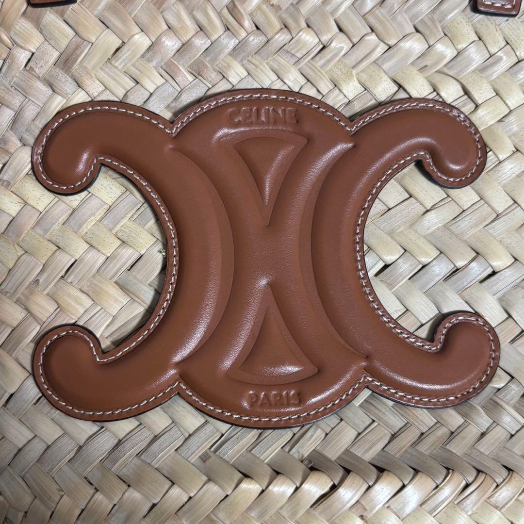 CELINE / トリオンフ クラシックパニエ ミディアム タン かごバッグ