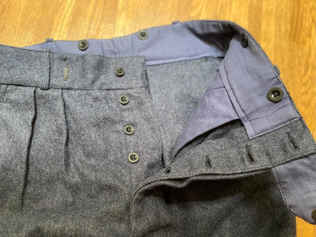 【出品取り下げ前半額】60s イギリス軍 RAF ネイビーウール トラウザーズ