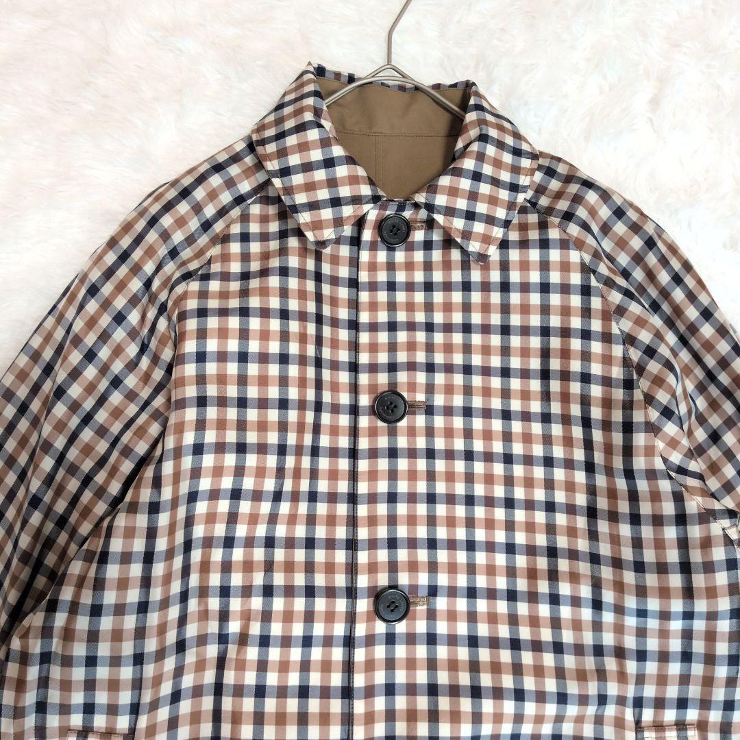 アクアスキュータム　イネド　トレンチコート　リバーシブル　M　コラボレーション