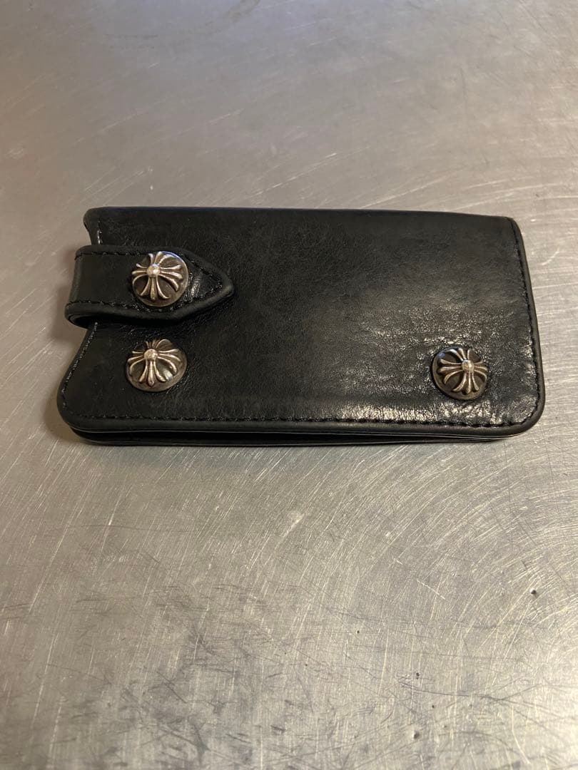 CHROME HEARTS クロムハーツ　クロスボールボタン　レザーキーケース