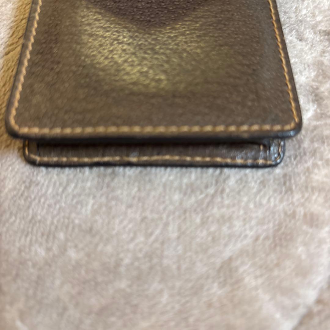 希少 オールドグッチ シェリーライン ブラウン レザー シガレットケース ポーチ
