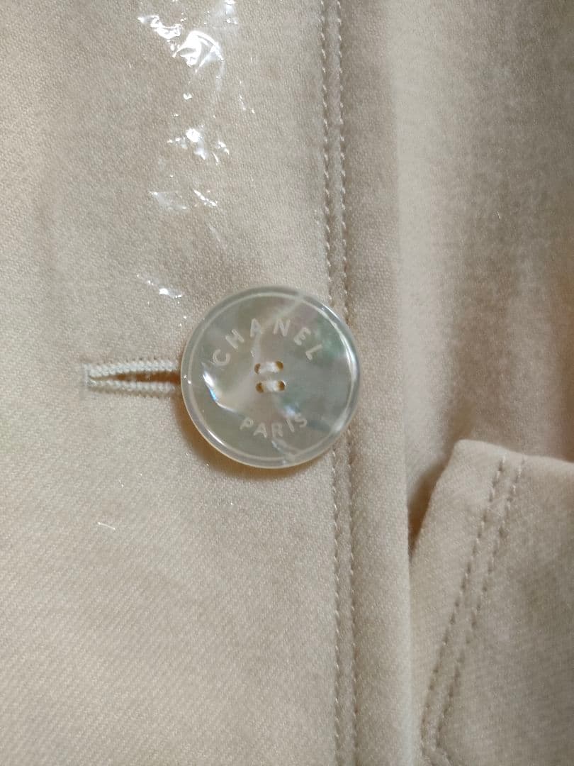 【美品】シャネル　CHANEL　クリーム色　コート