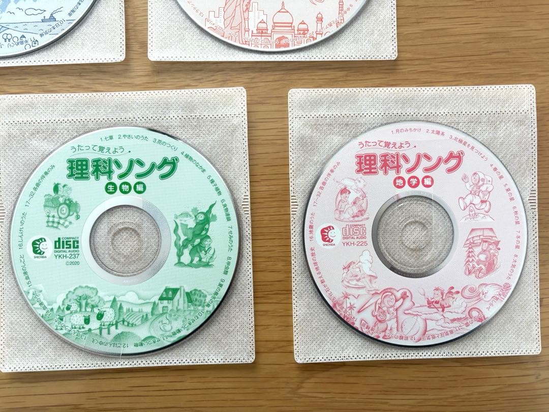【2025年3月購入】七田式　社会科ソング　理科ソング　CD５枚セット