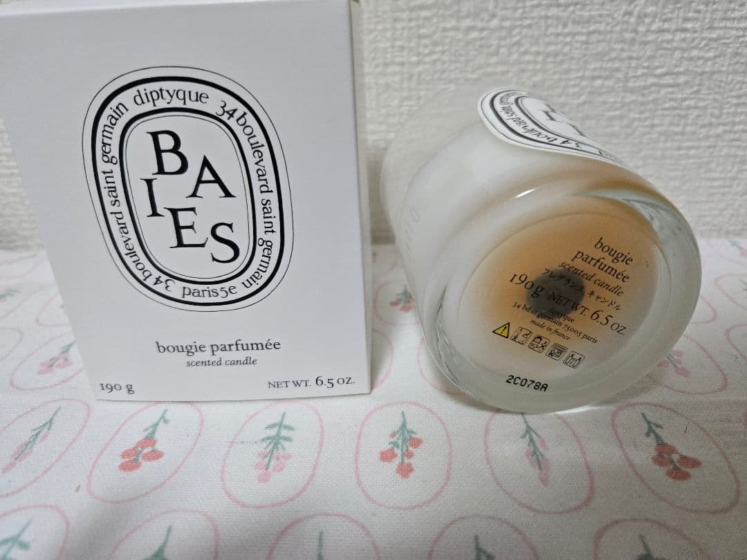 diptyque　 キャンドルホルダー　キャンドル付き