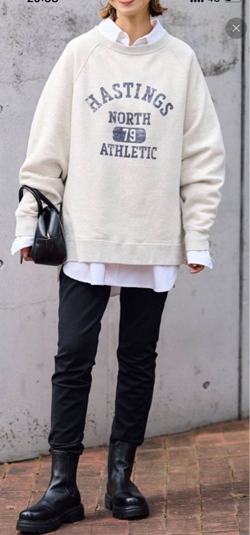 【最終お値下げ‼︎】★今季★フレームワーク　ラグランポンチョプリントスウェット