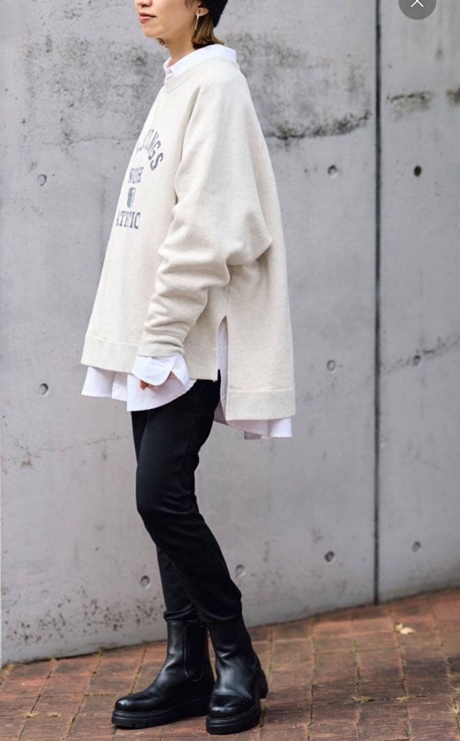 【最終お値下げ‼︎】★今季★フレームワーク　ラグランポンチョプリントスウェット