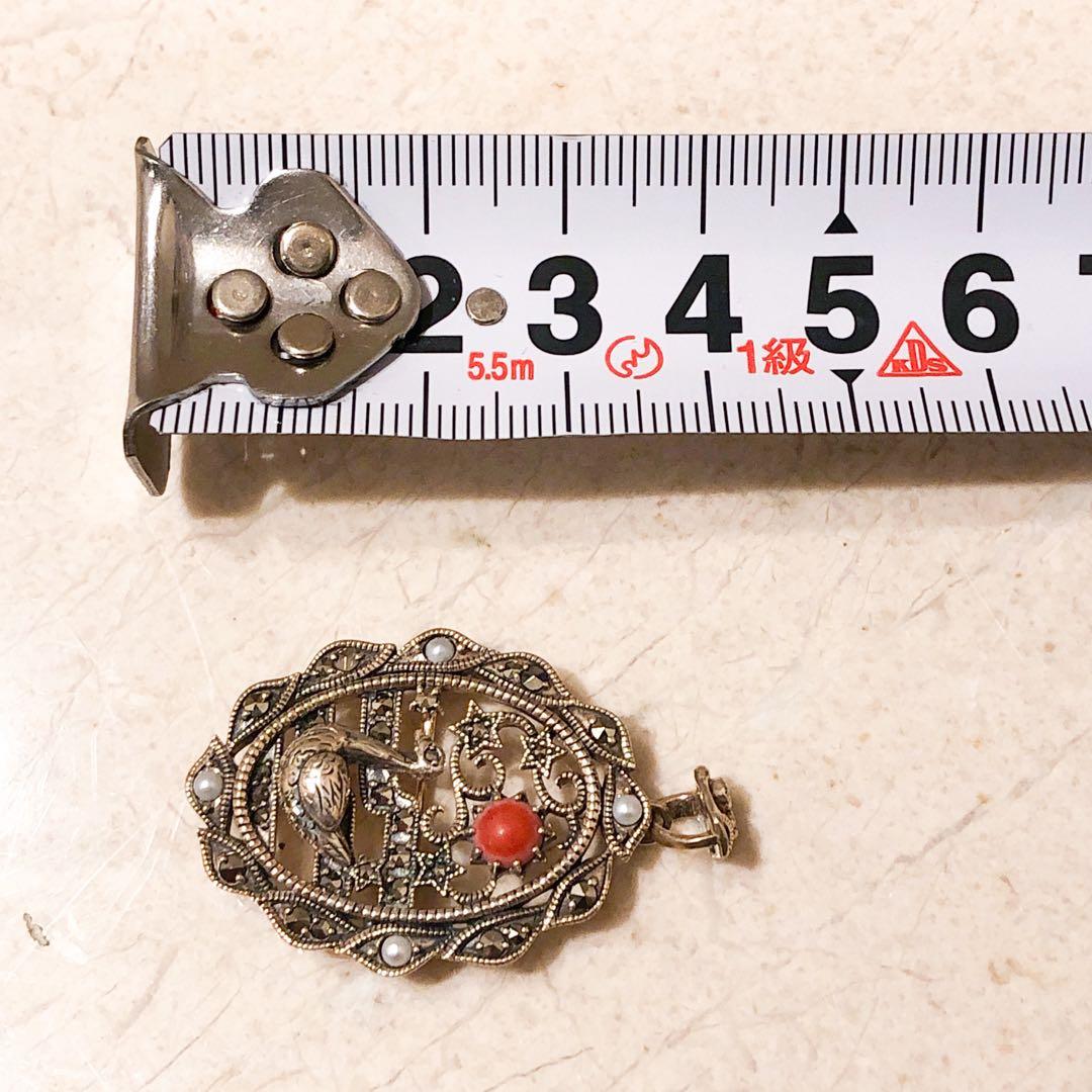 ROKUZAN 2way コーラルスワン￼ ペンダントトップ