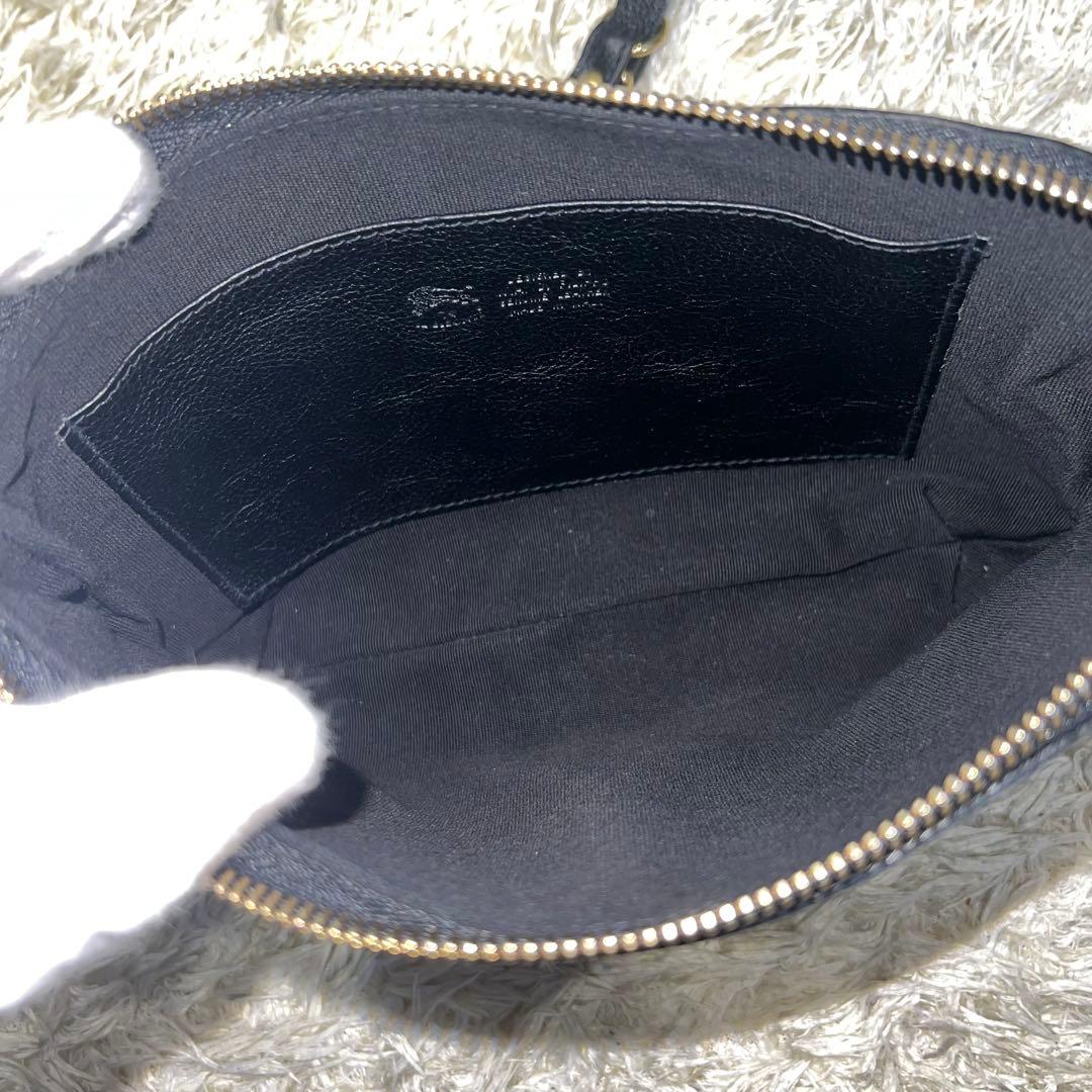 未使用級✨イルビゾンテ ショルダーバッグ サコッシュ レザー ブラック