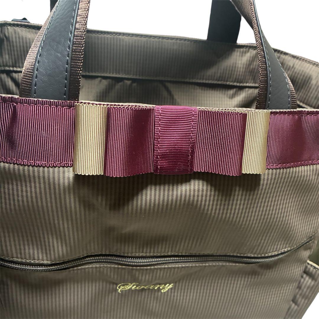 SWANY ルバンド キャリーバッグ カート リボン グレージュ キャリーケース