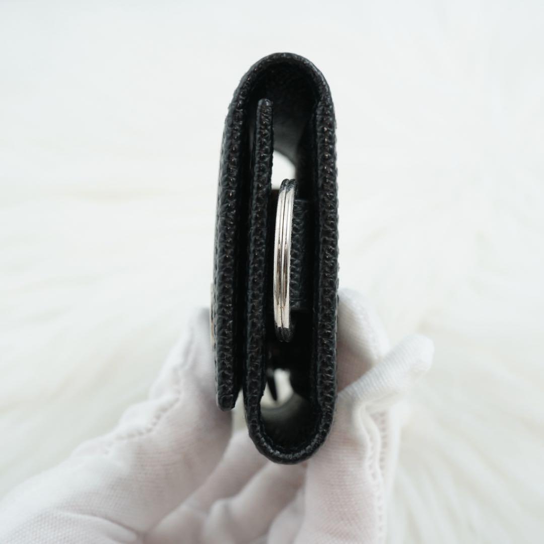 未使用品　箱付き　BVLGARI ブルガリ　キーケース　ブラック　シルバー金具