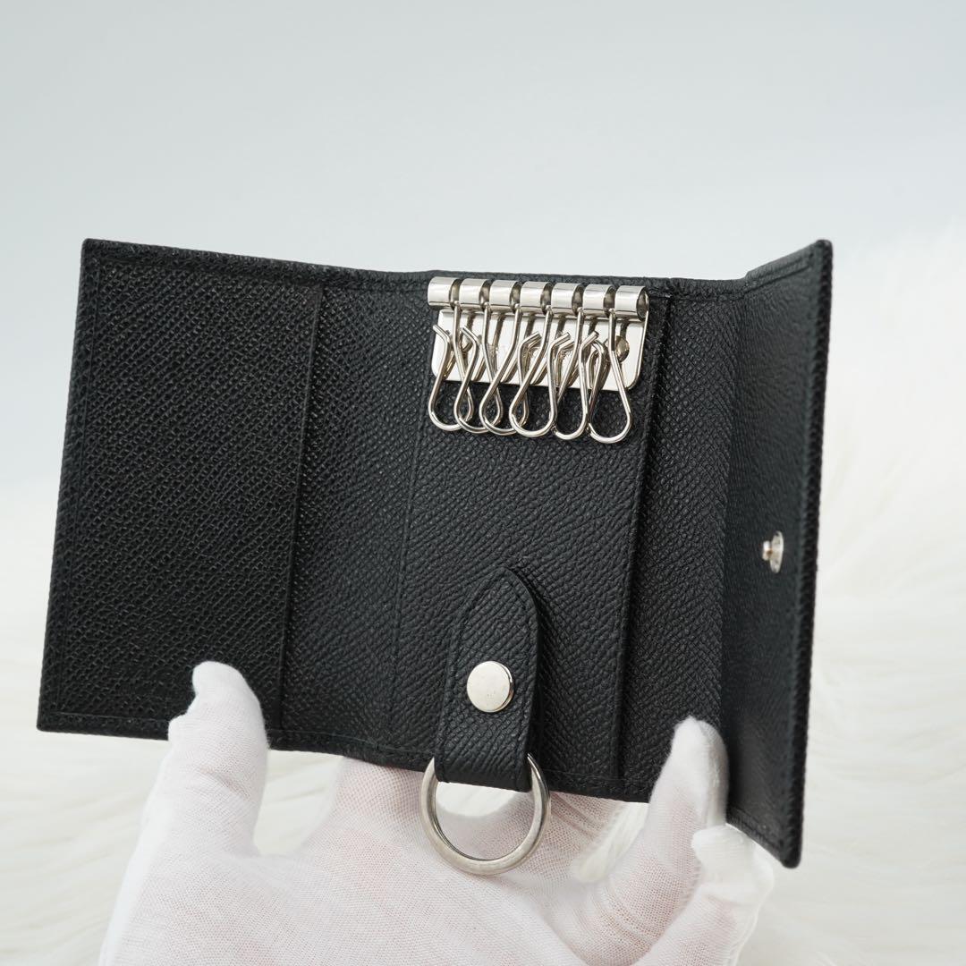 未使用品　箱付き　BVLGARI ブルガリ　キーケース　ブラック　シルバー金具