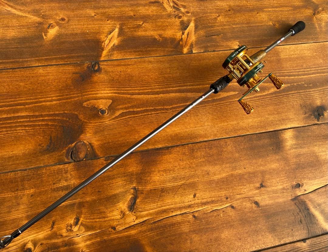 釣り竿セット　ベイトロッド　C702ML バスロッド　バス釣り　ウッドグリップ
