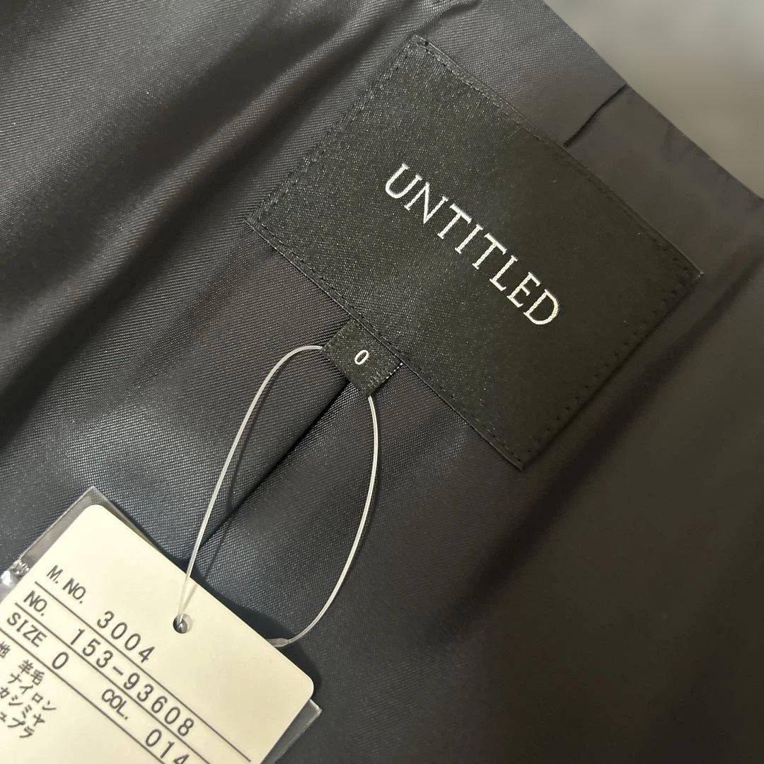 アンタイトル　ダークグレー カシミヤ混紡 ロングコート