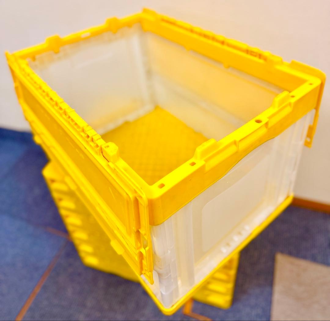 7個セット 折り畳みコンテナ　オリコン ケース 収納ボックス（蓋付き）