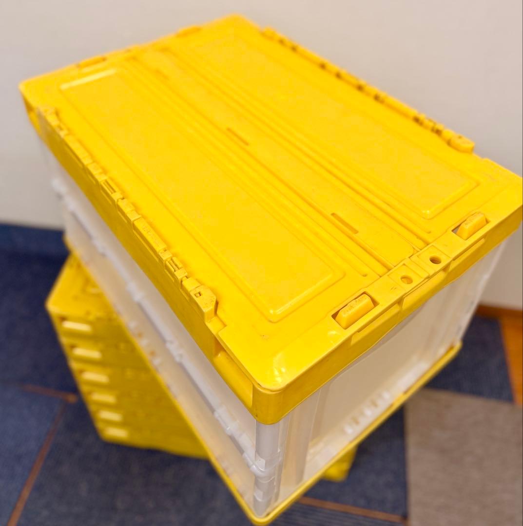 7個セット 折り畳みコンテナ　オリコン ケース 収納ボックス（蓋付き）